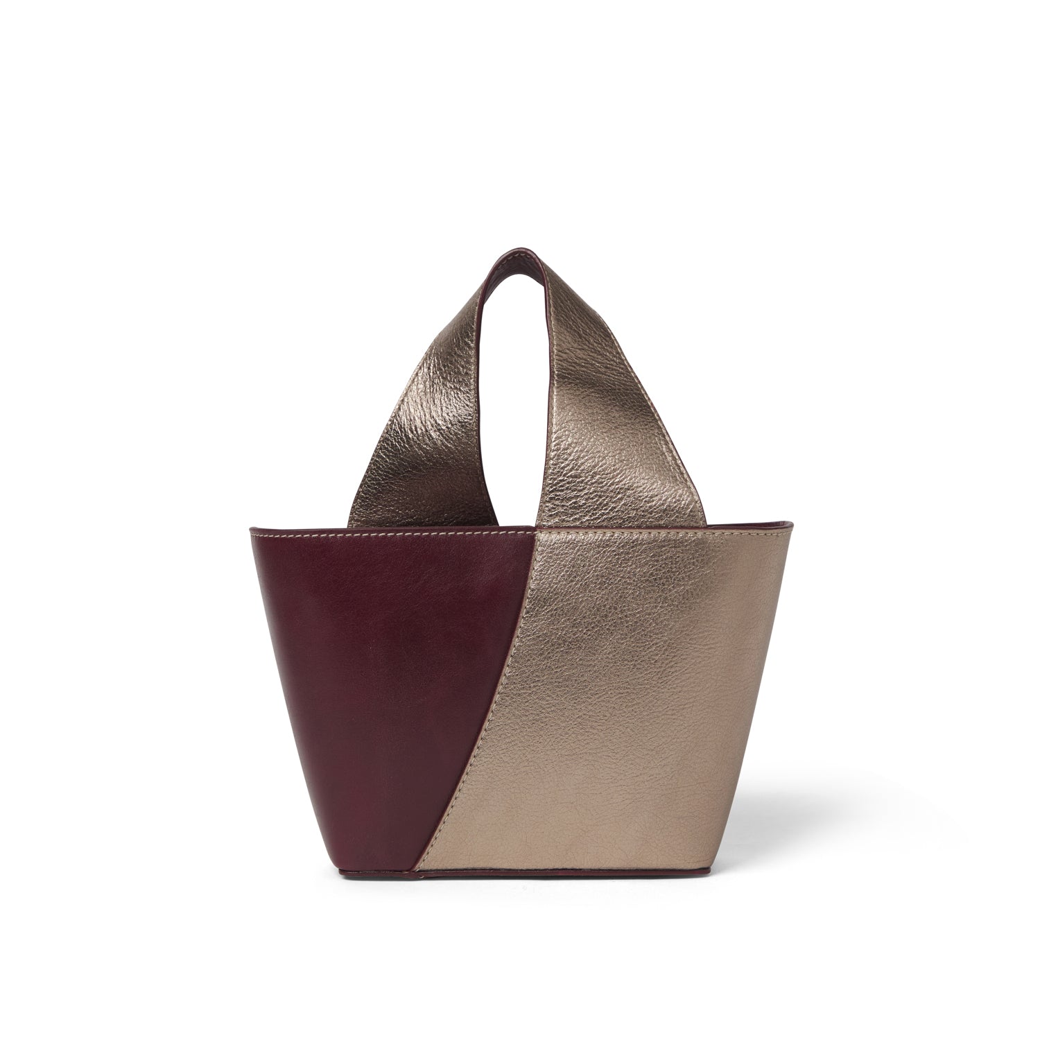 Bolso Roda Matisse de piel vacuna artesanal en dos tonos con asa reversible – Maese Place