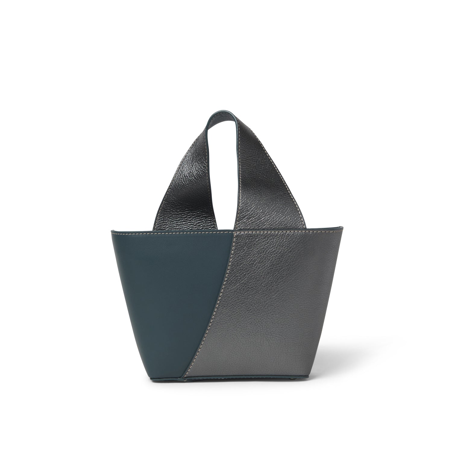 Bolso Roda Rodin de piel vacuna artesanal en dos tonos con asa reversible – Maese Place