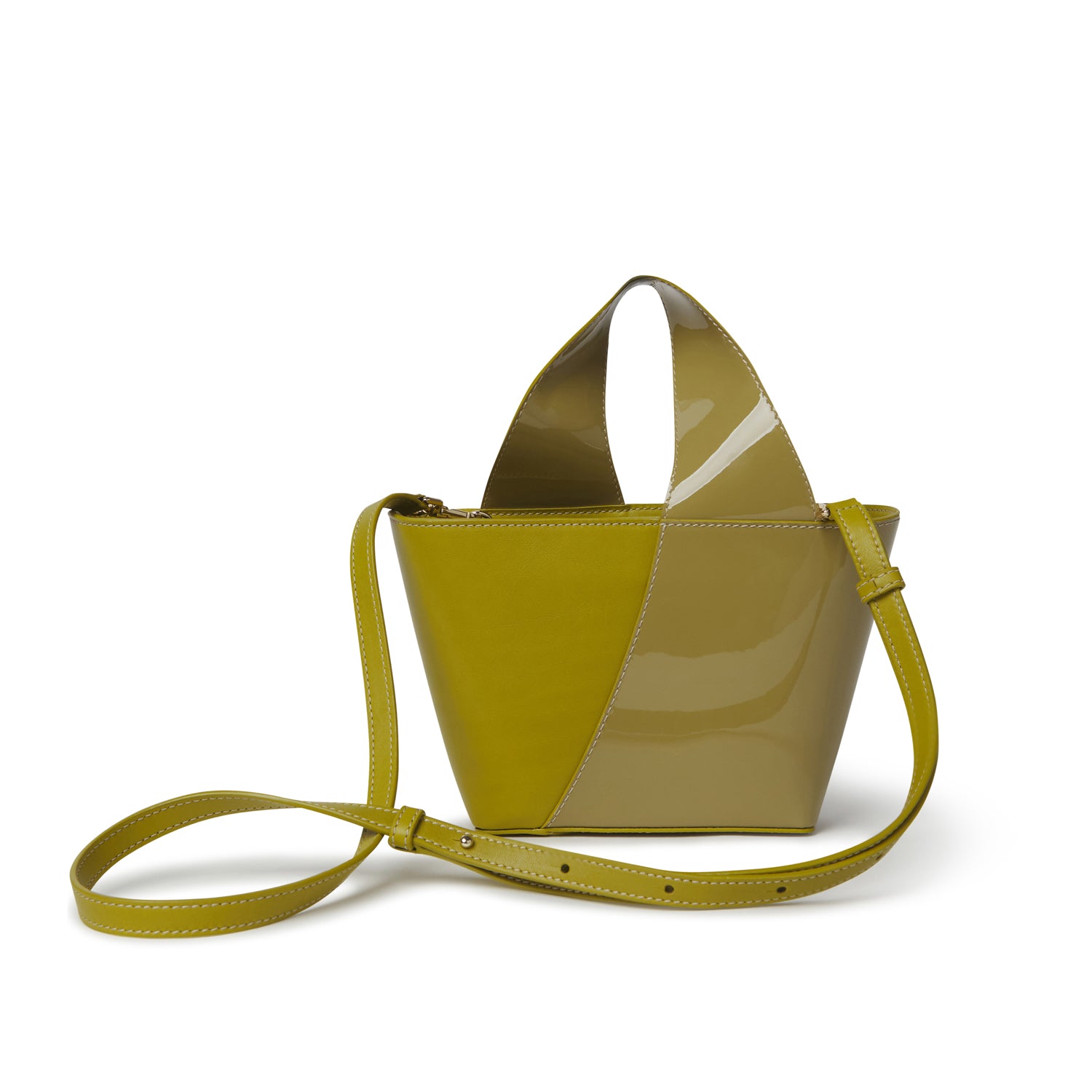 Bolso Roda Cézanne con bandolera desmontable y asa reversible, piel vacuna artesanal en dos tonos – Maese Place