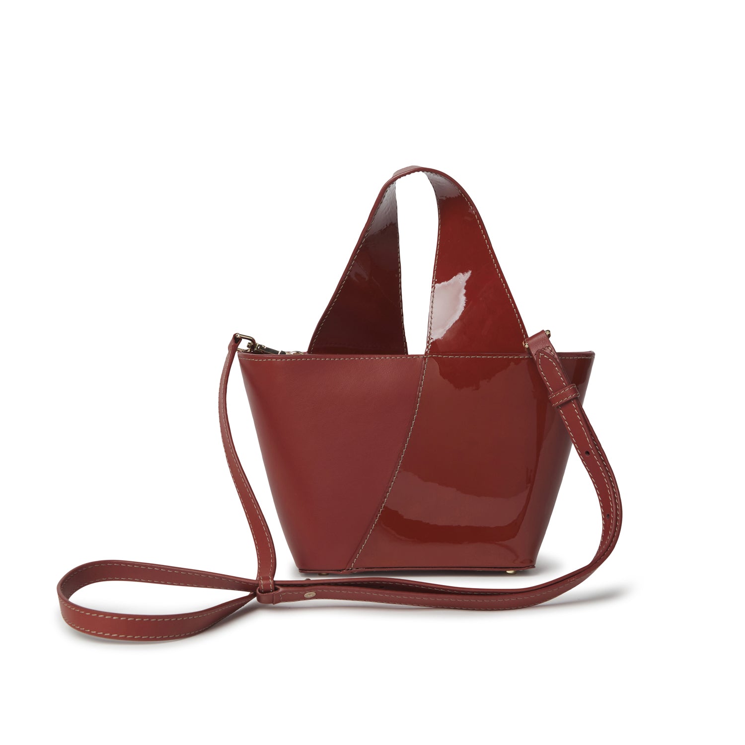 Bolso Roda Renoir en dos tonos de piel vacuna artesanal, con asa reversible y bandolera desmontable – Maese Place