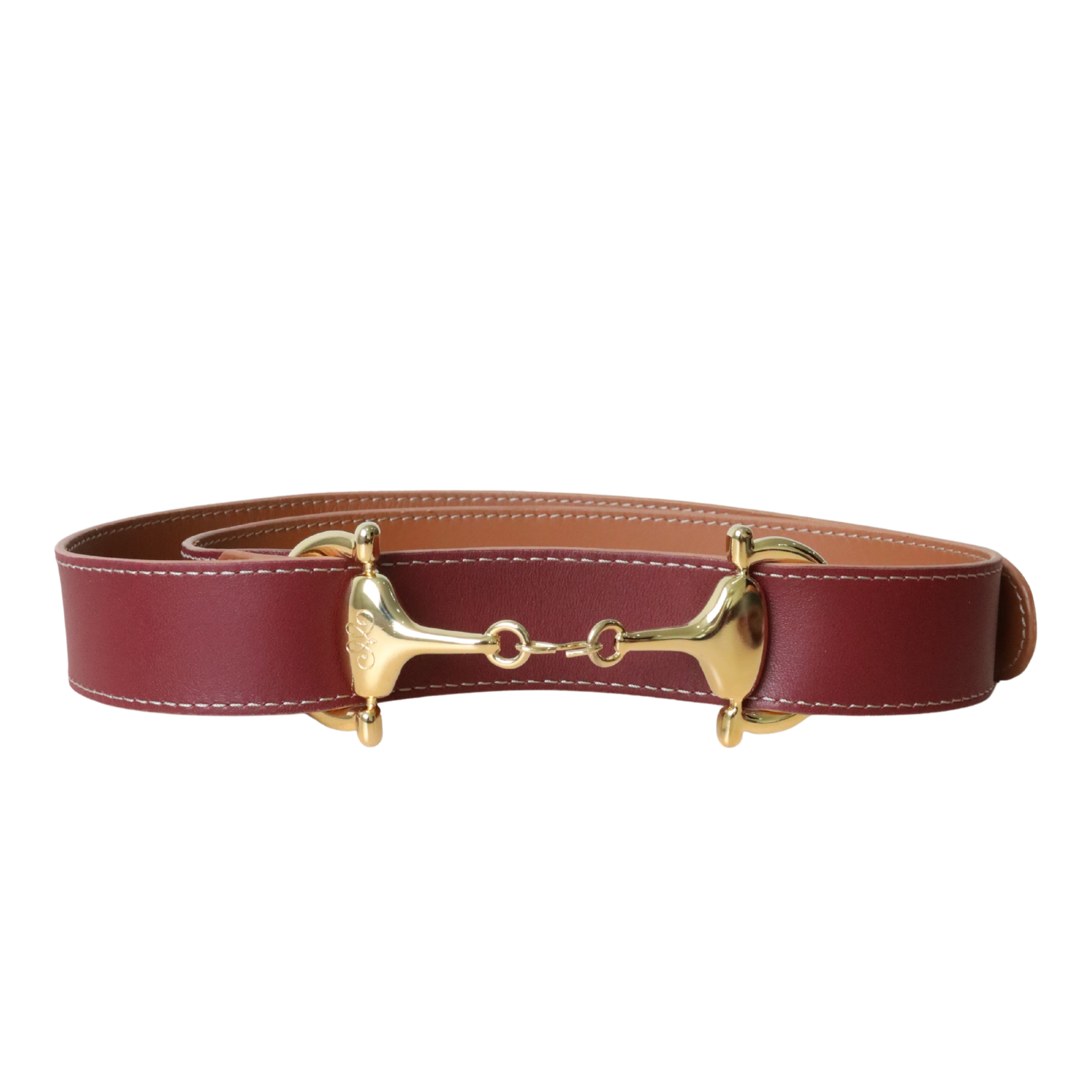 Ceinture grenat et caramel