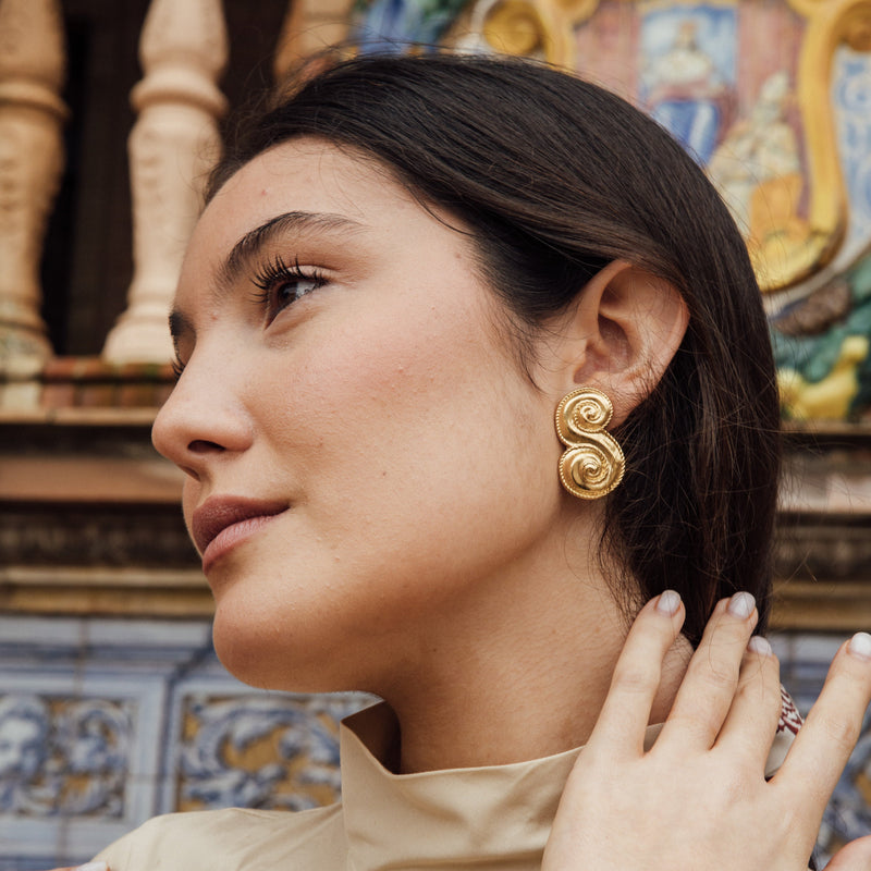 Pendientes Albero oro detalle