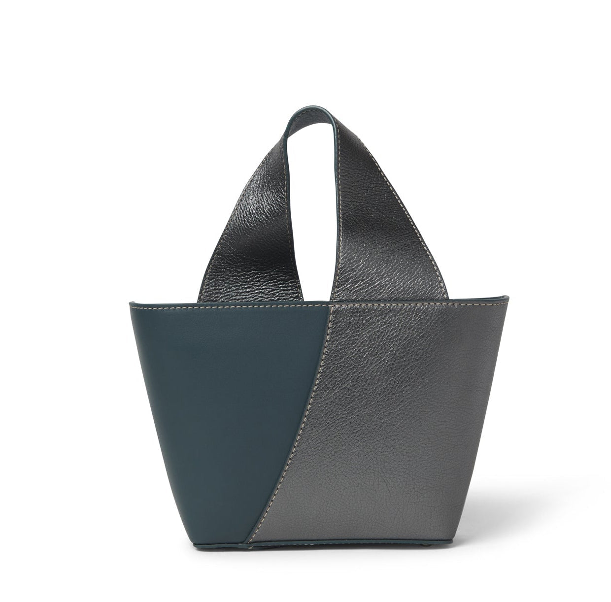 Bolso Roda Rodin de piel vacuna artesanal en dos tonos con asa reversible – Maese Place