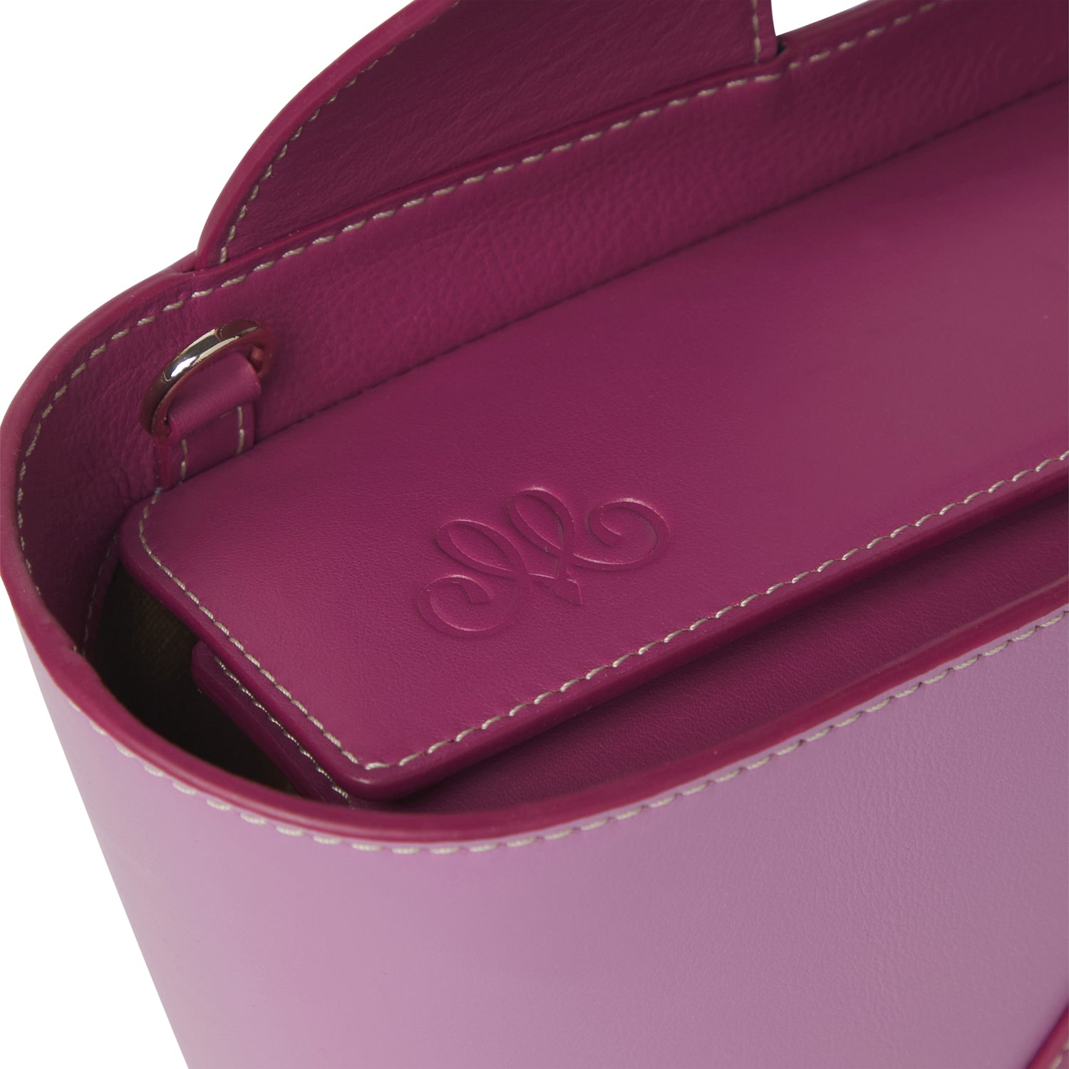 Bolso RODA DEGAS  de piel con asa reversible y contraste de dos tonos, Made in Spain.