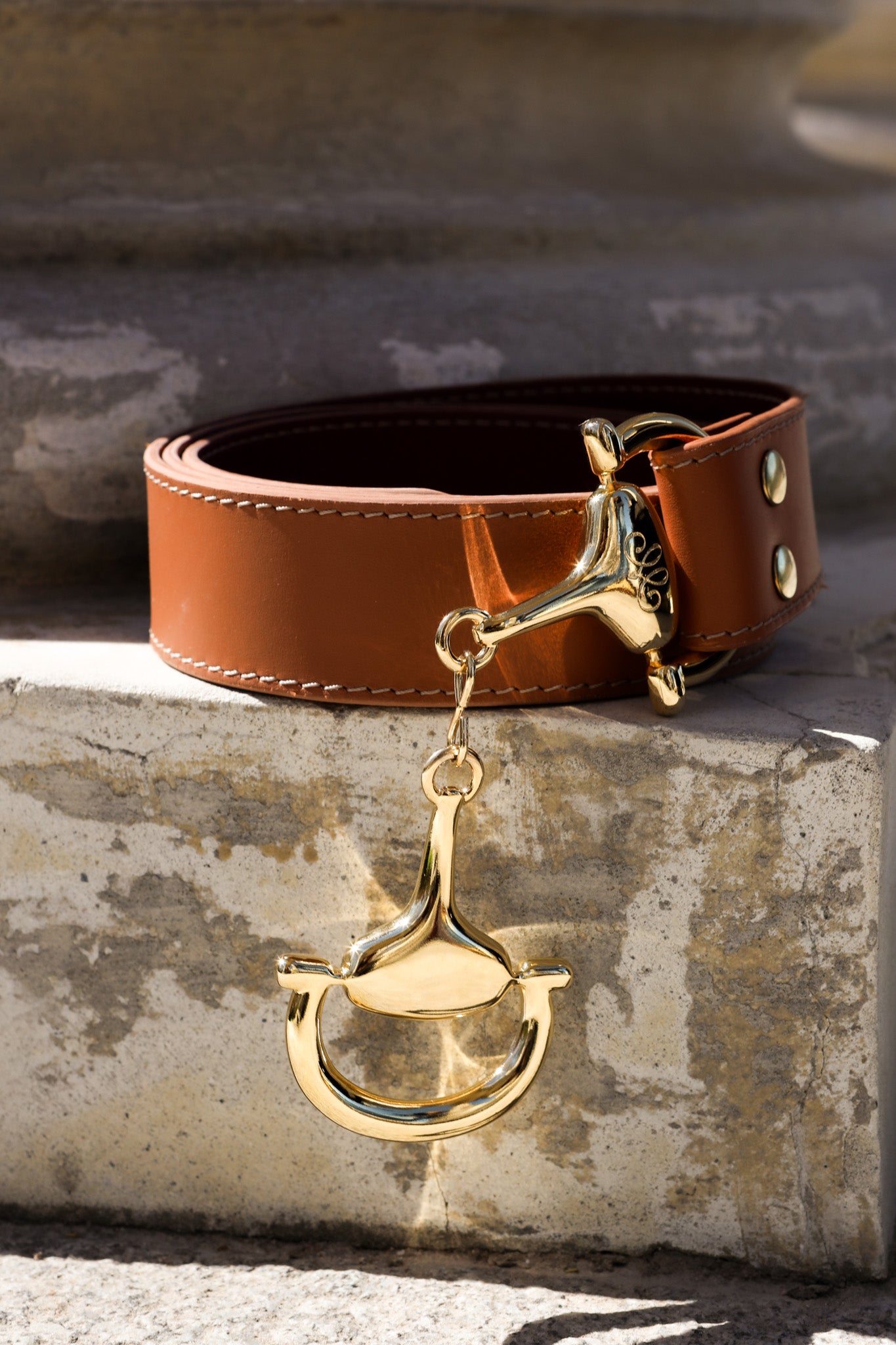 Ceinture grenat et caramel