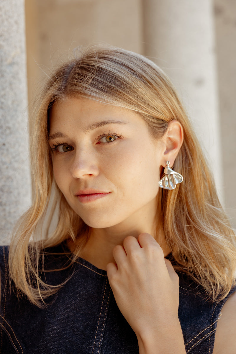 Pendientes Capote Plata detalle